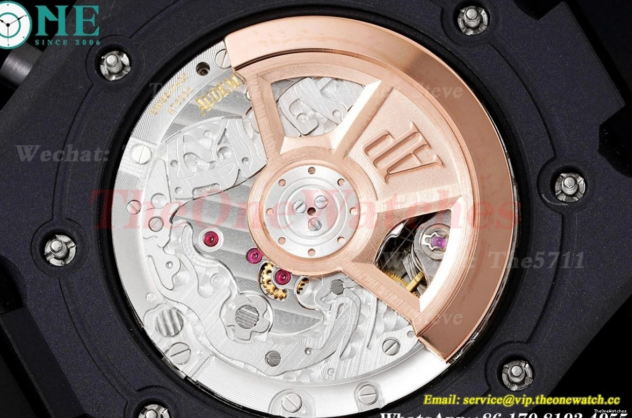 42mm PVD A7750 APF Offshore Dial Black Royal Oak PVD 1224